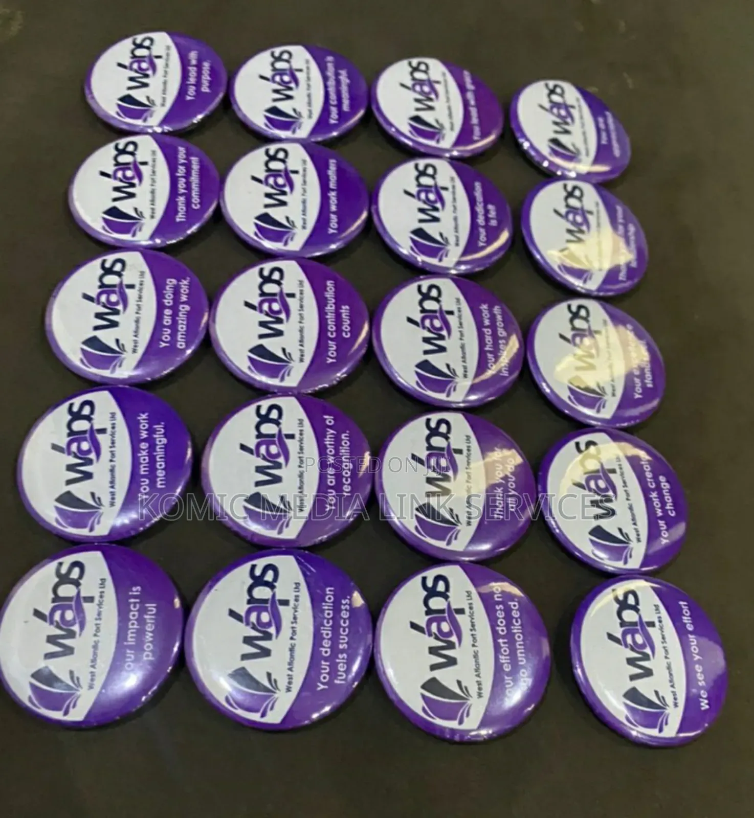 Pin Badges for Campaign Material, Churches, Schools, Clubs, in Sizes