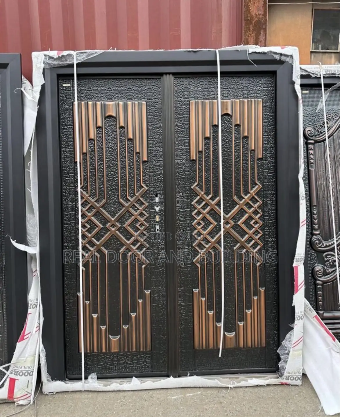 5ft X 7ft German Copper Cast Door. (742la)