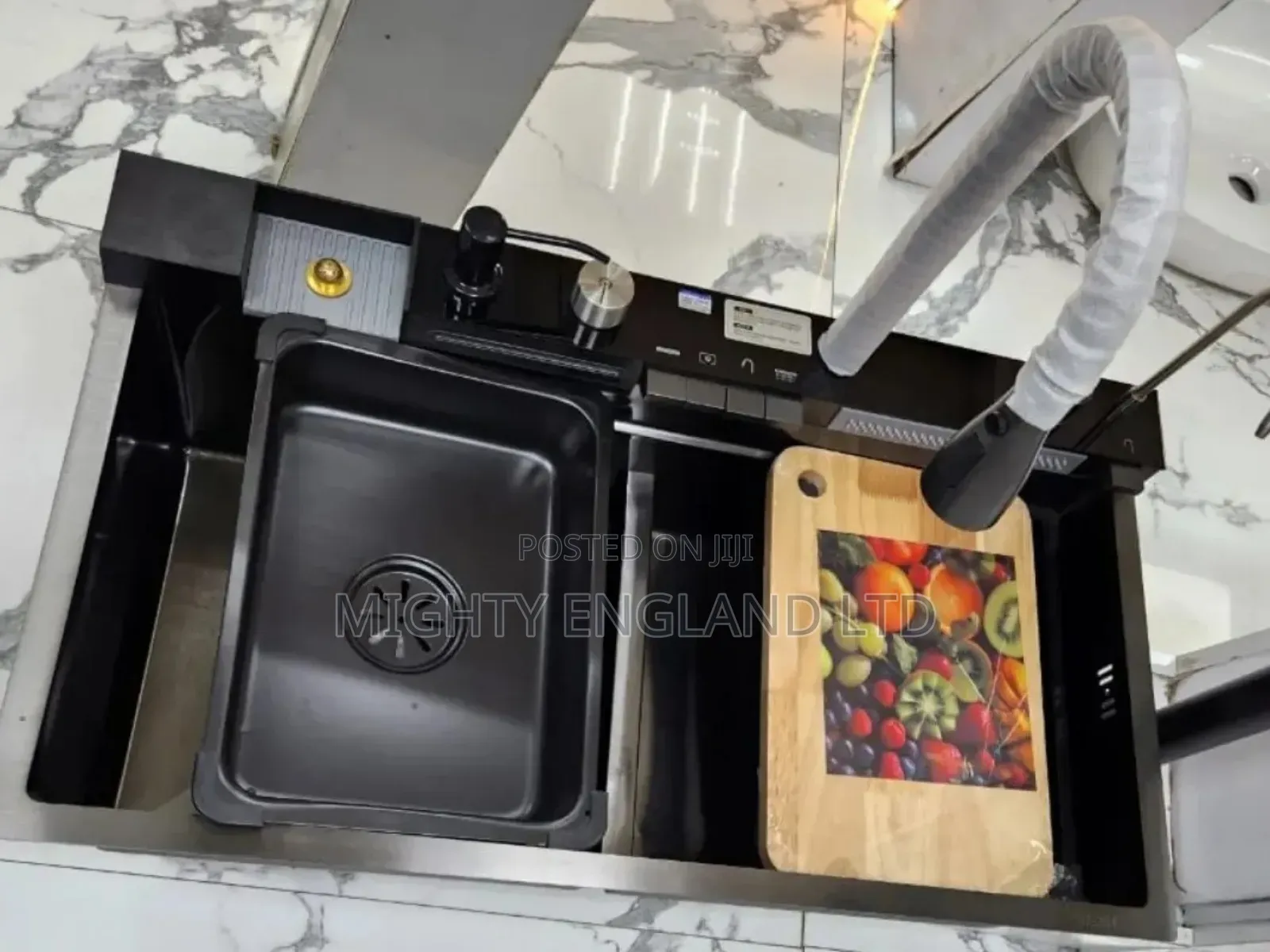 Modern Black Multifunctional Stainless Steel Smart Kitchen Sink