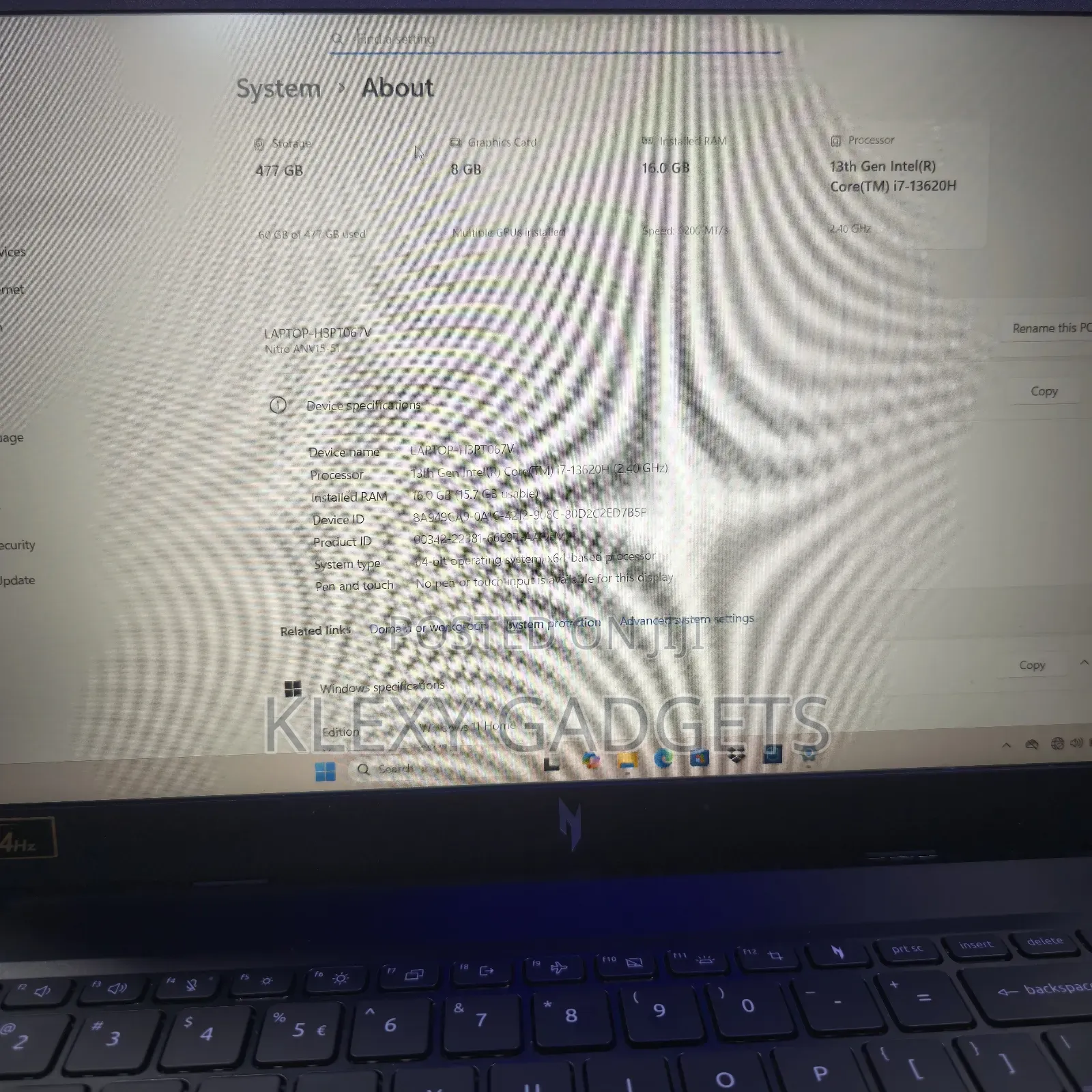 Laptop Acer Nitro 5 16GB Intel Core i7 SSD 512GB