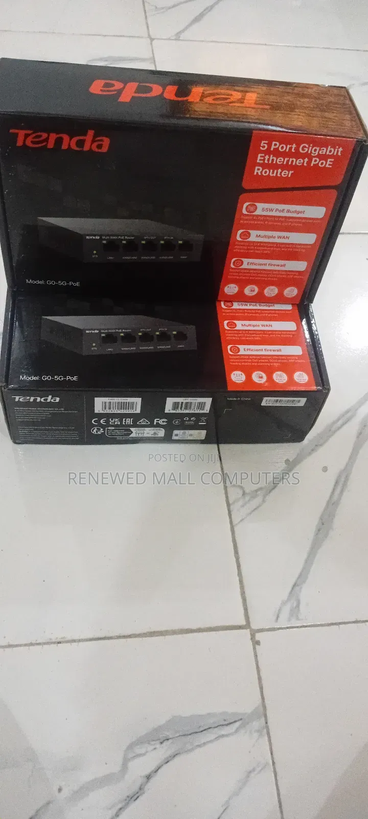 Tenda 5 Port Gigabit Ethernet Poe Router