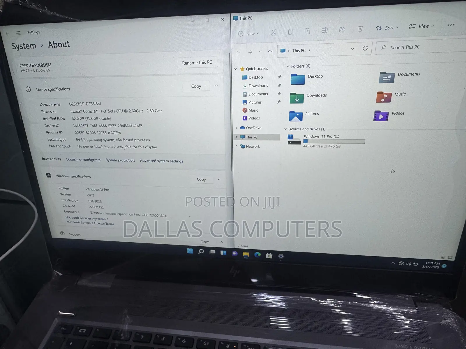Laptop HP ZBook Studio G5 32GB Intel Core i7 SSD 512GB