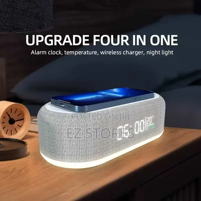 4-in-1 Led Alarm Clock | Wireless Charger Night Light