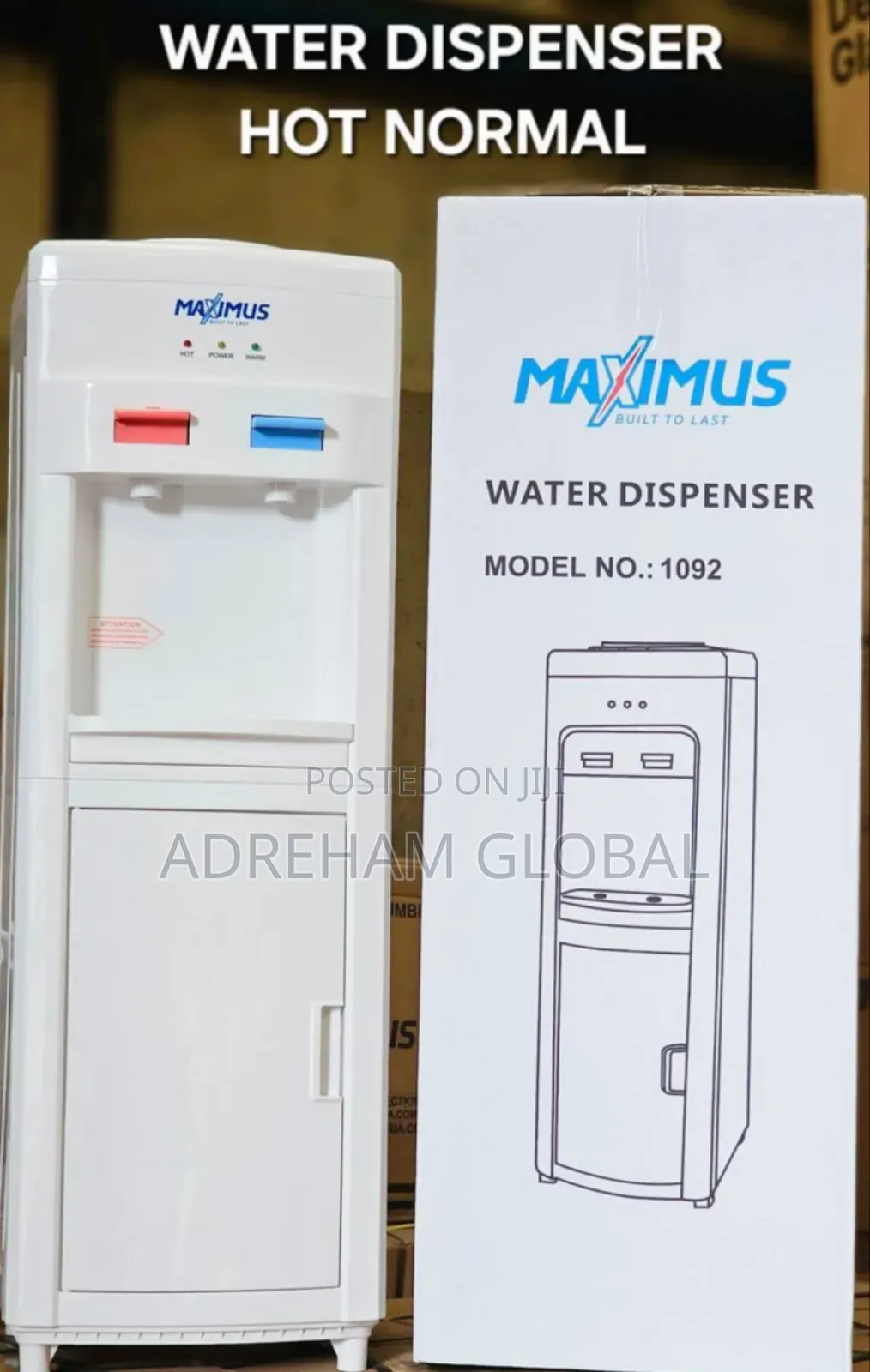 Water Dispenser Hot and Normal 1092(White)