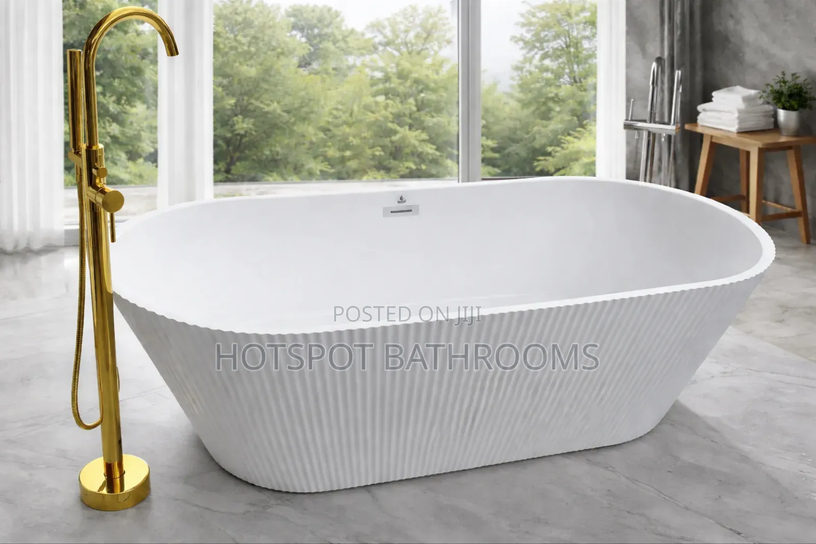 Luxury White Freestanding Bathtub 170×75cm