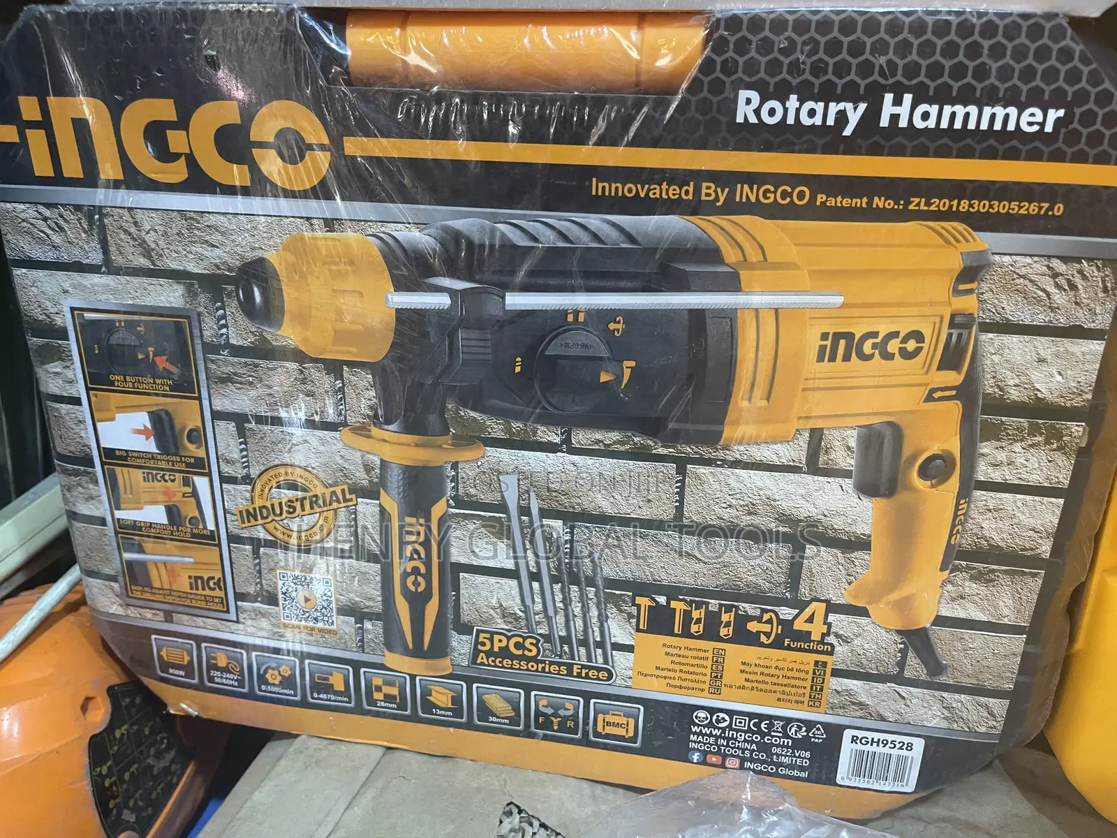 950w Ingco Electric Rotary Hammer Machine