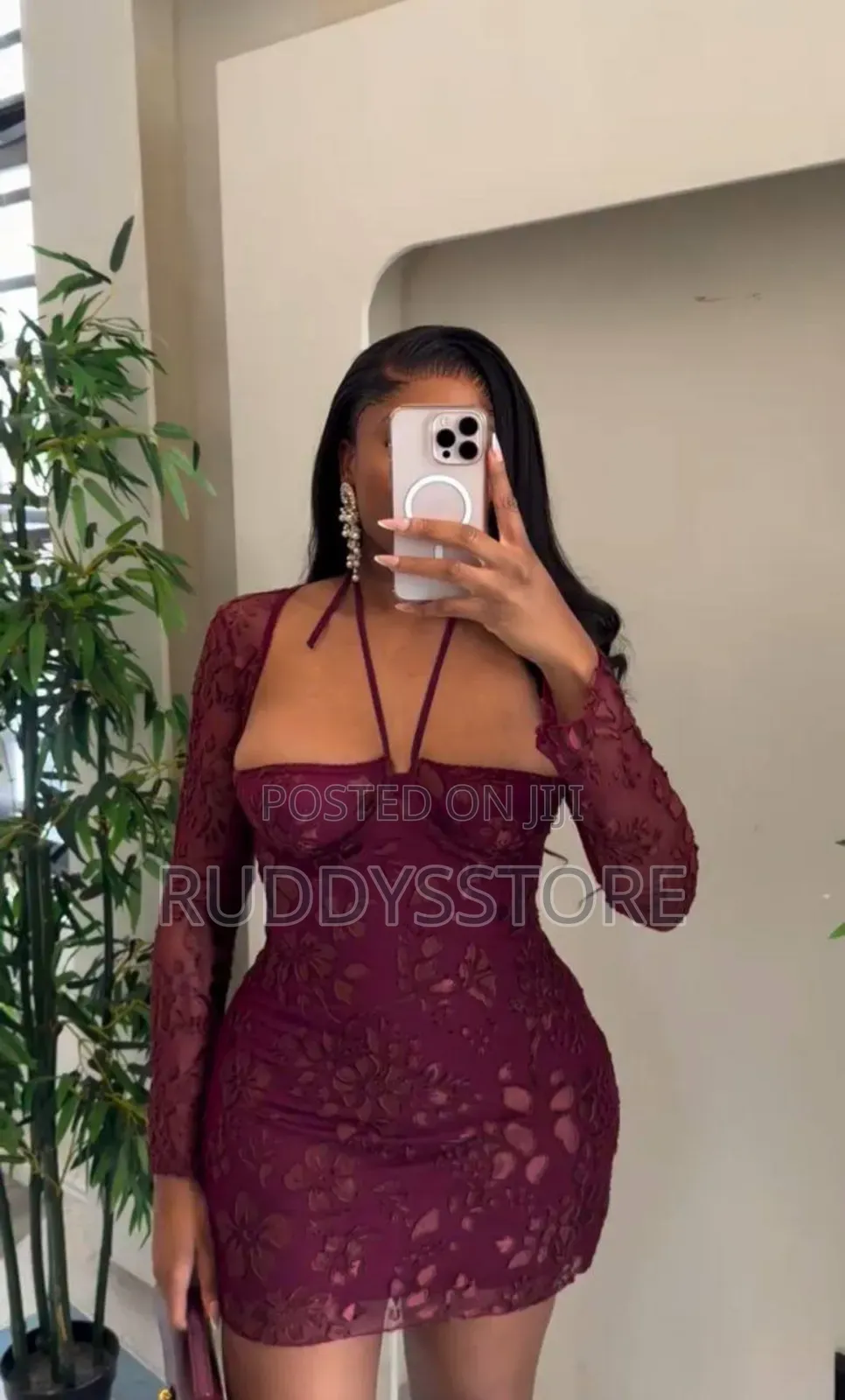 Floral Textured Mini Dress–Elegant Stylish Party Outfit for Women