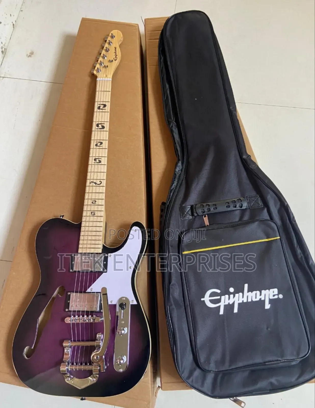 Epiphone Semi-Hollow Electric Guitar Thinline Body With Bigsby-Style