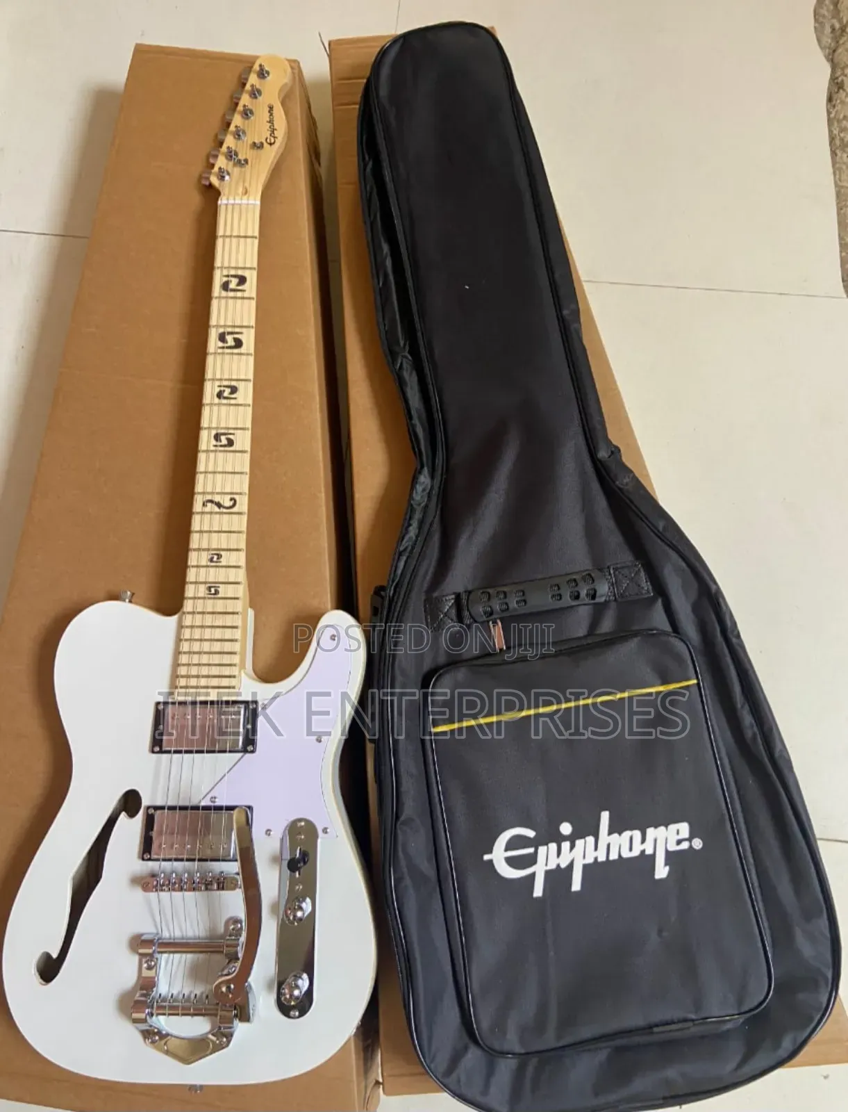 Epiphone Semi-Hollow Electric Guitar Thinline Body With Bigsby-Style