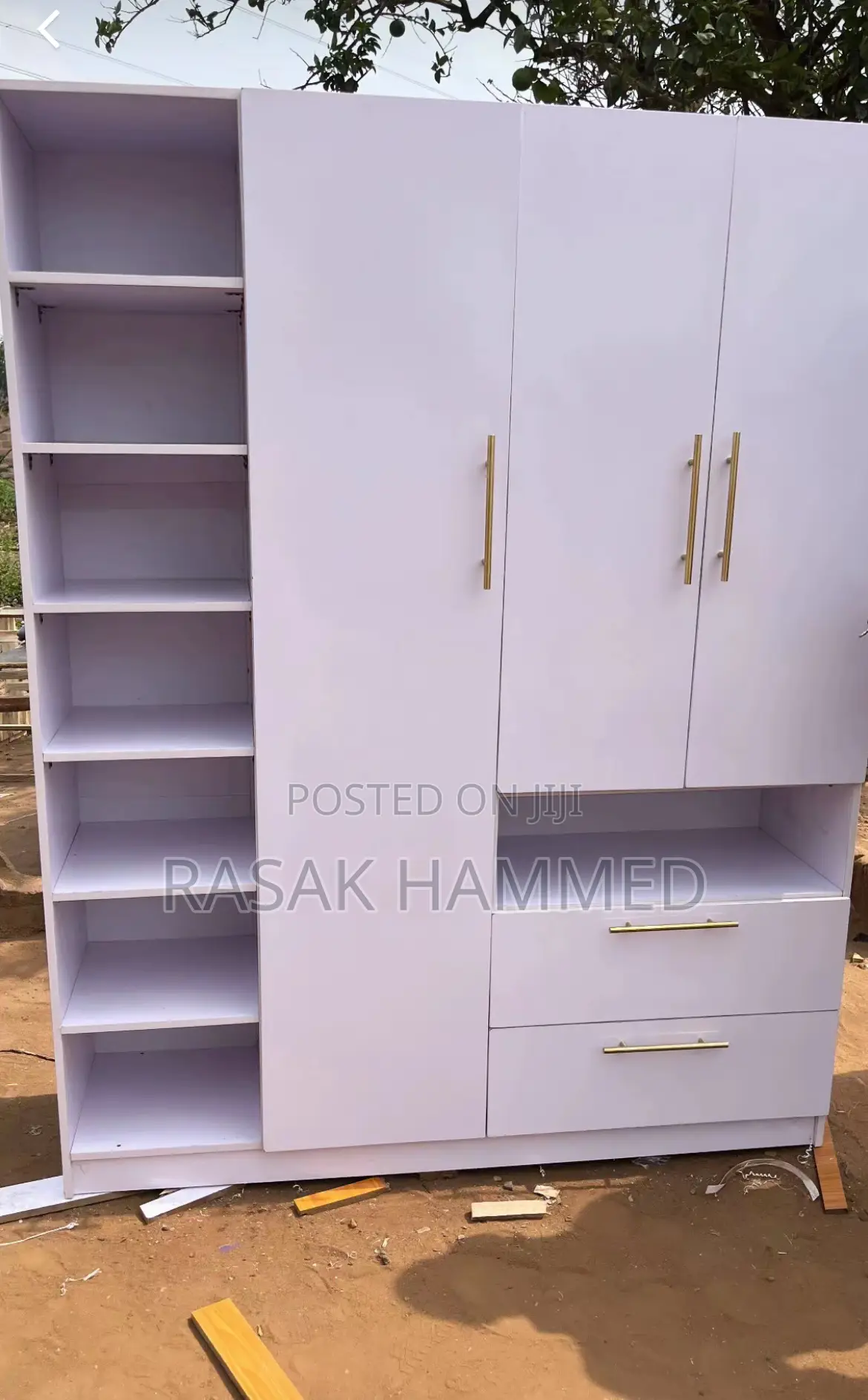 6ft by 6ft Wardrobe Brown