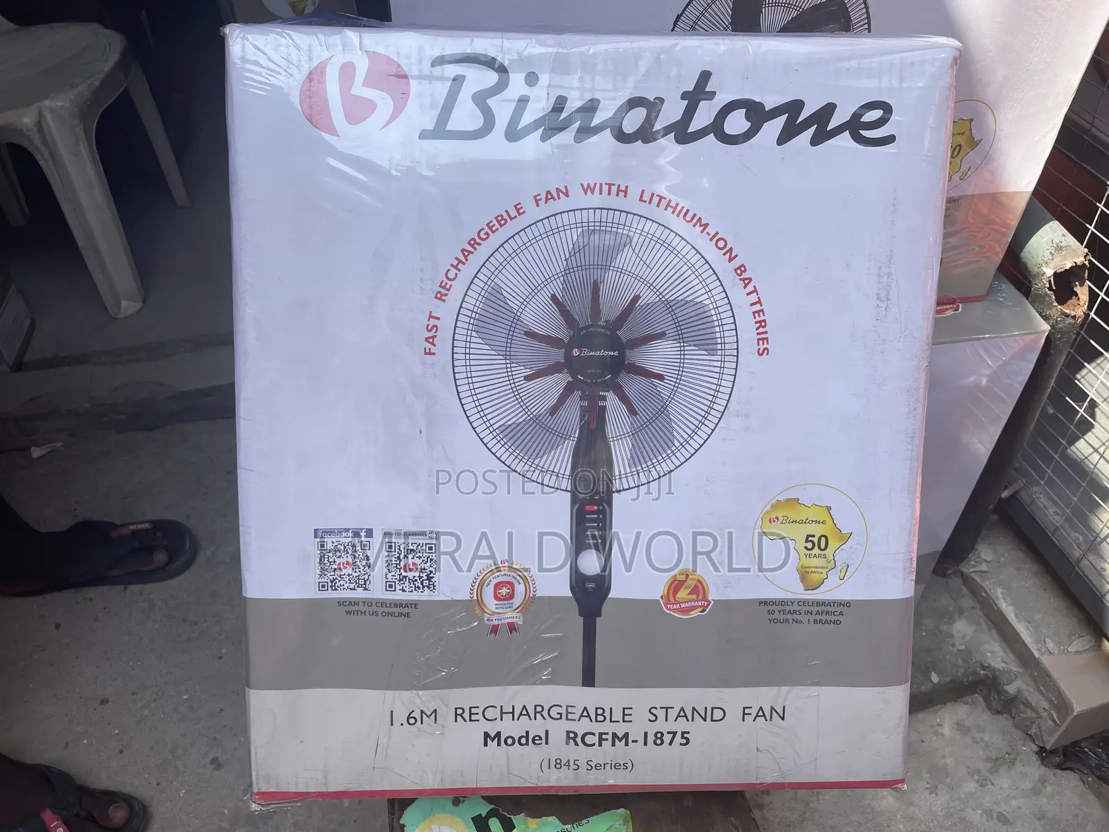 Binatone 18” Rechargeable Standing Fan(Rcfm-1875)