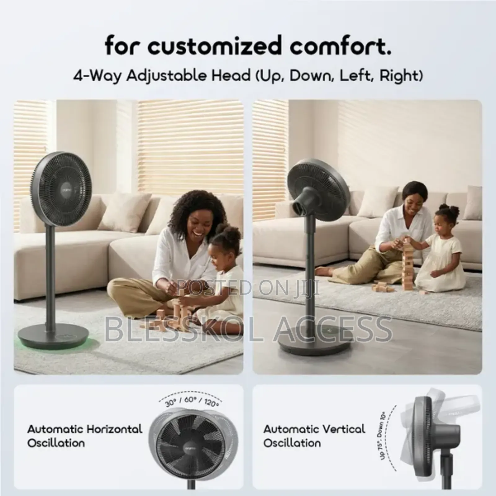 Oraimo Aircruze 14 Inch Rechargeable Pedestal Fan