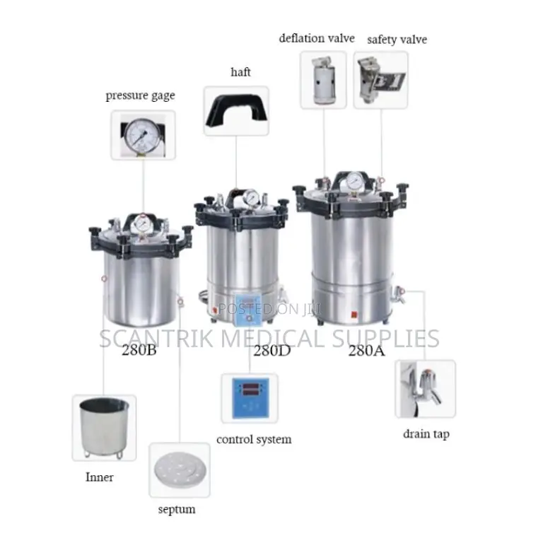 Portable Steam Autoclave With Automatic Shut-Off