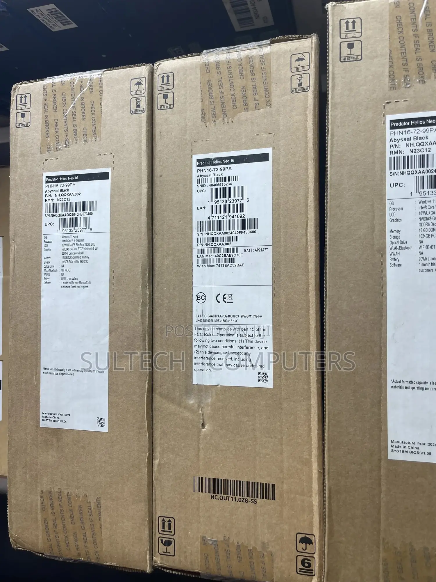 New Laptop Acer Predator Helios Neo 16 16GB Intel SSD 1T
