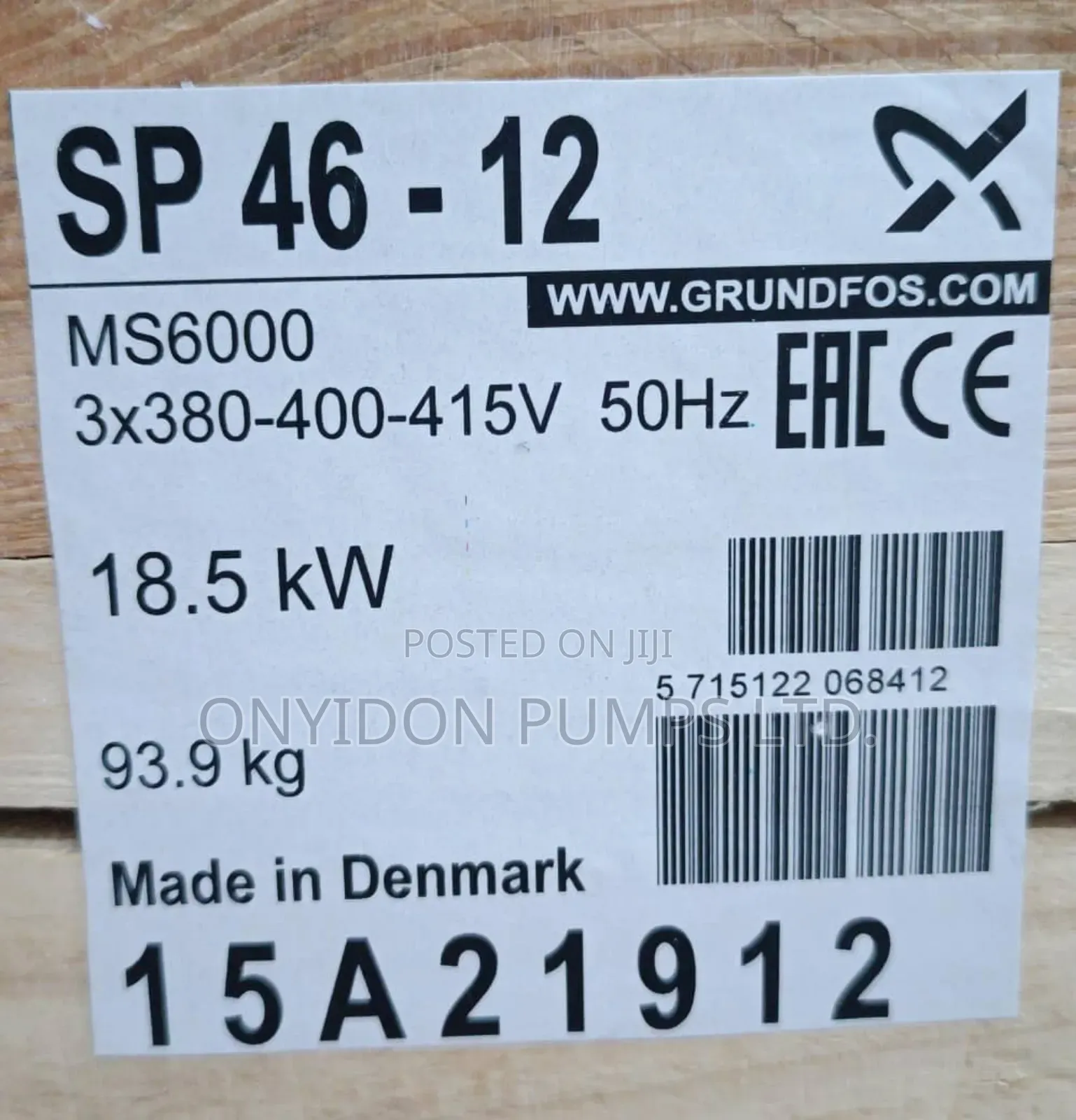 Grundfos Submersible Pump 25hp