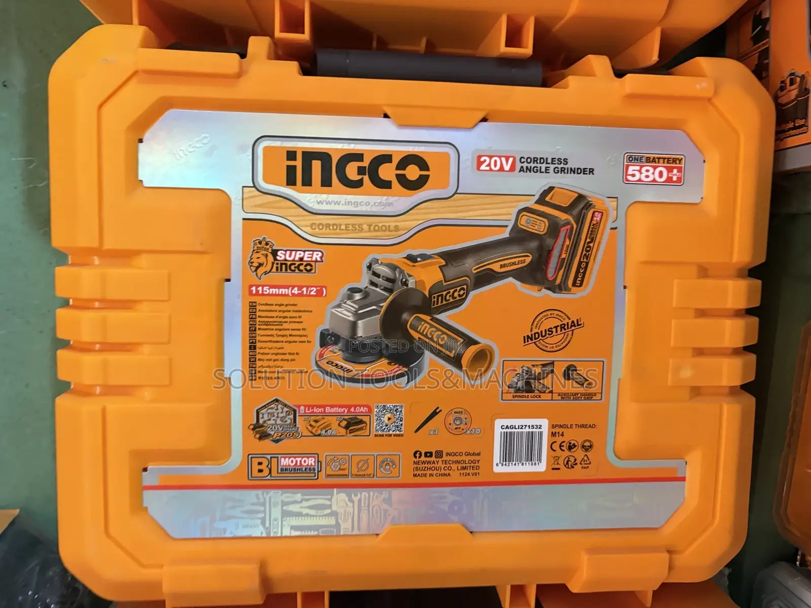 20v Cordless Angle Grinder