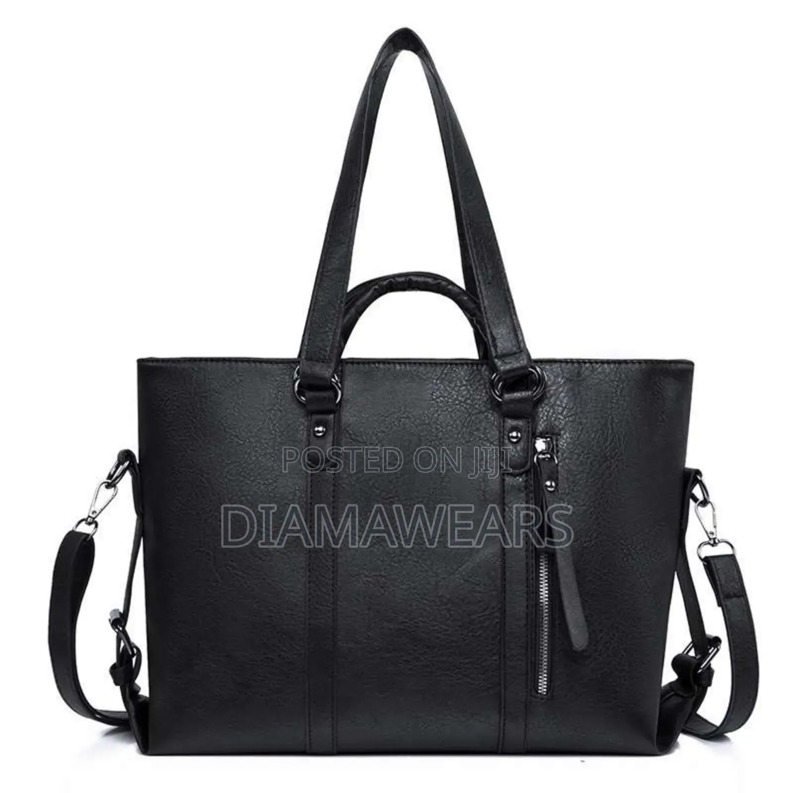 Extra Large Black Ladies Office Work Tote Hand Bag