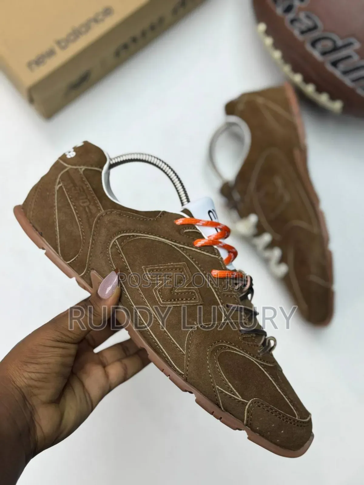 Premium Brown Suede Trail Runner