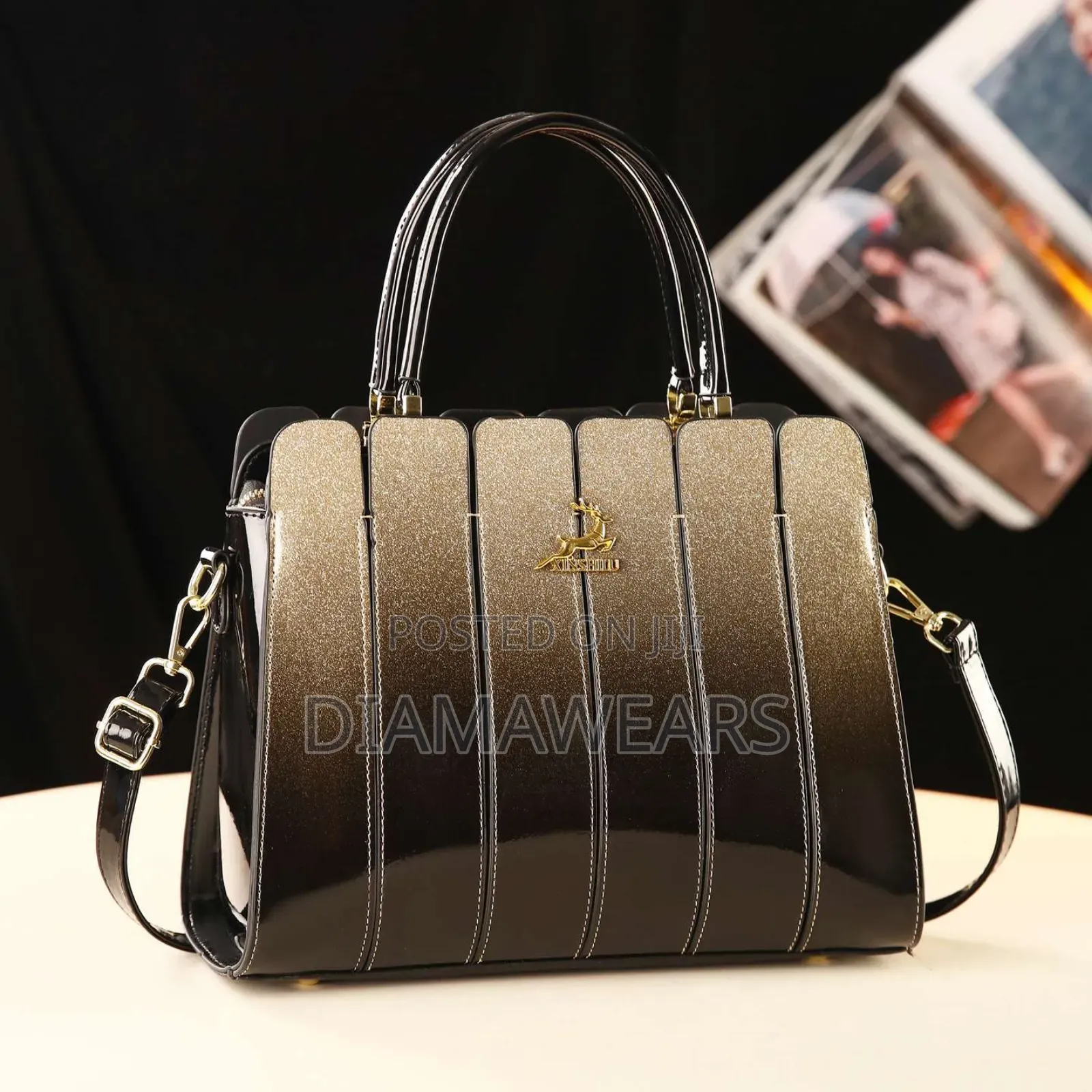 Multicolour Green Ladies Hand Bag