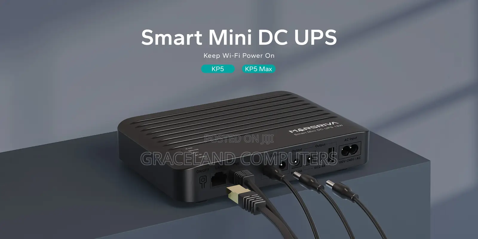 Marsriva 20,000mah Smart Mini Ups Kp5 Max (Dc Router Powerbank)