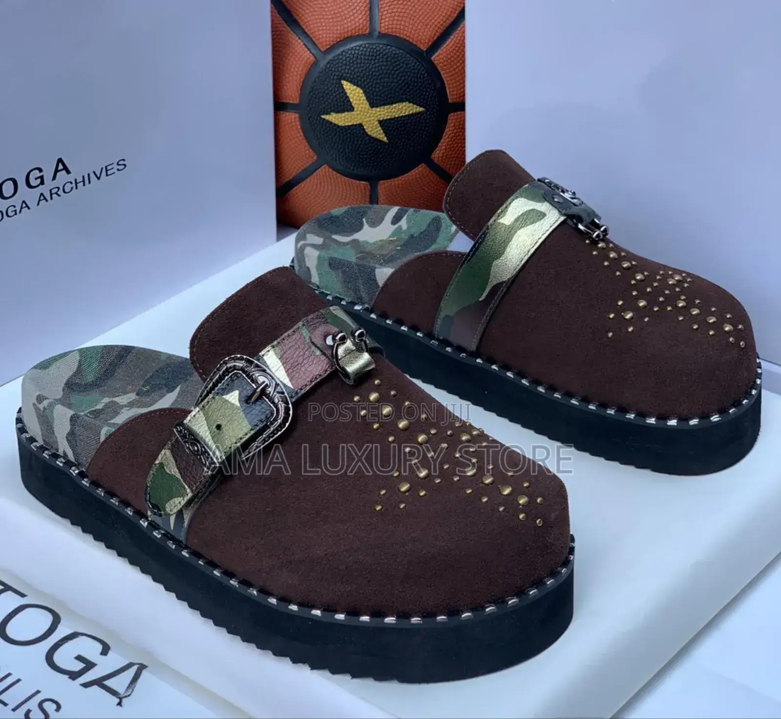 Toga Luxury Suede Designer Men's Mules