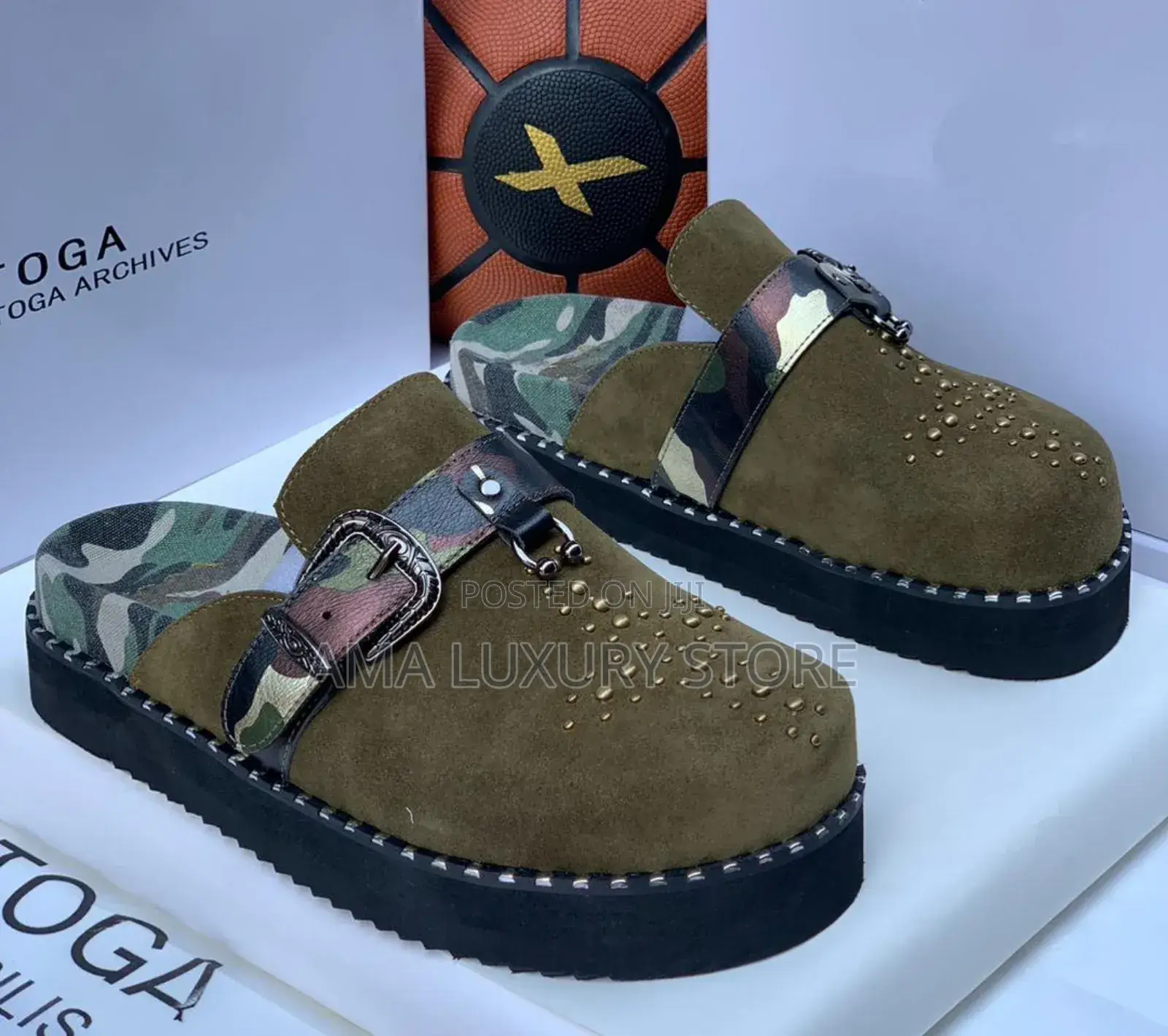 Toga Luxury Suede Designer Men's Mules