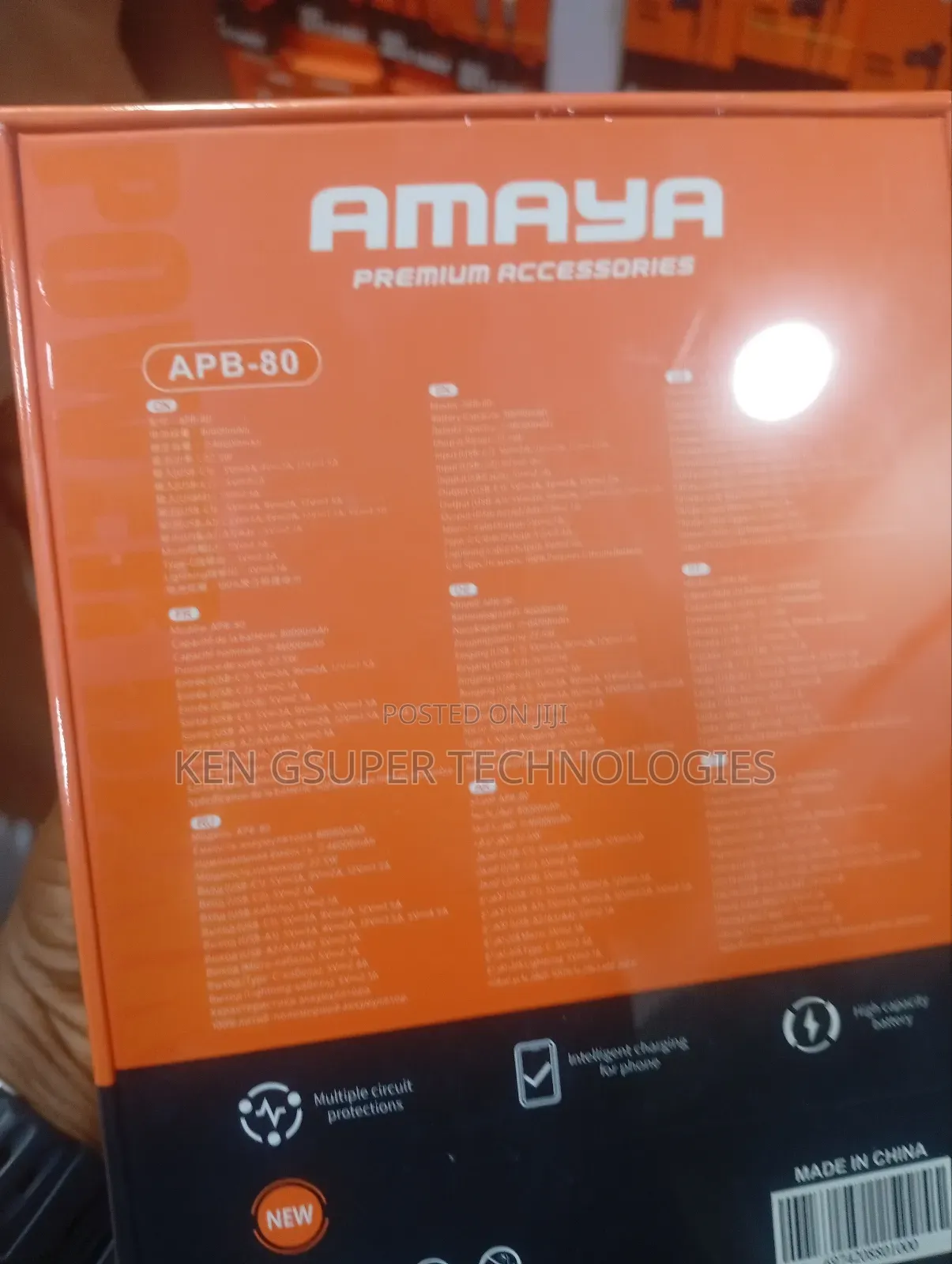 Amaya Power Bank 80000mah