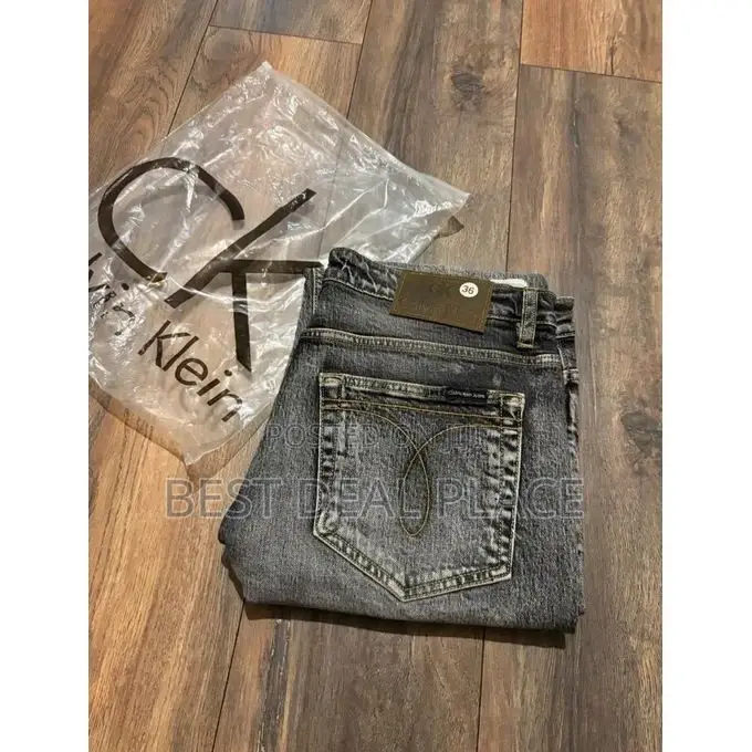 Calvin Klein Authentic Men's Grey Wash Jeans Slim Fit Size 36r From Uk