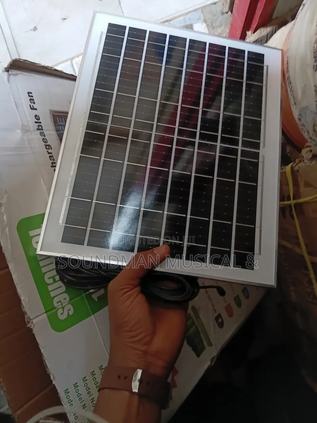 SPL Solar Rechargeable Standing Fan With Solar Panel