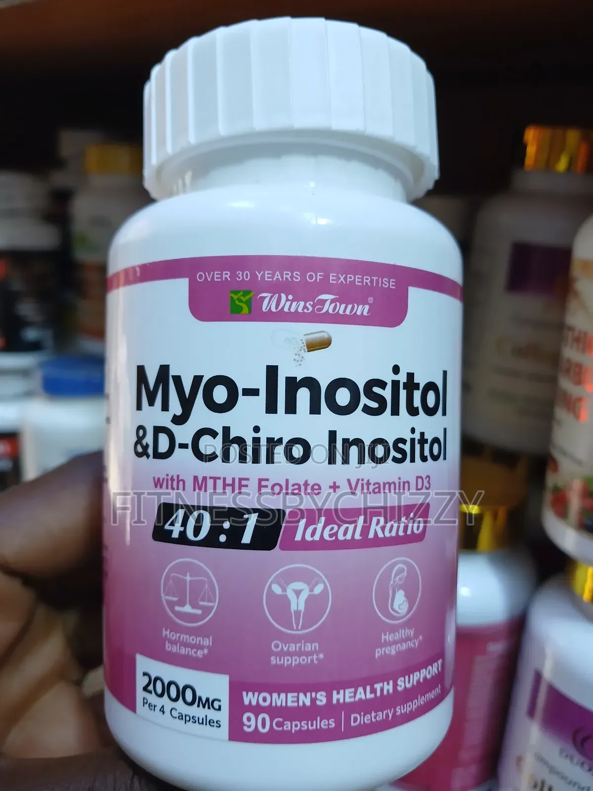 Wins Town Myo Inositol D Chiro Inositol 2000mg X 90 Capsules
