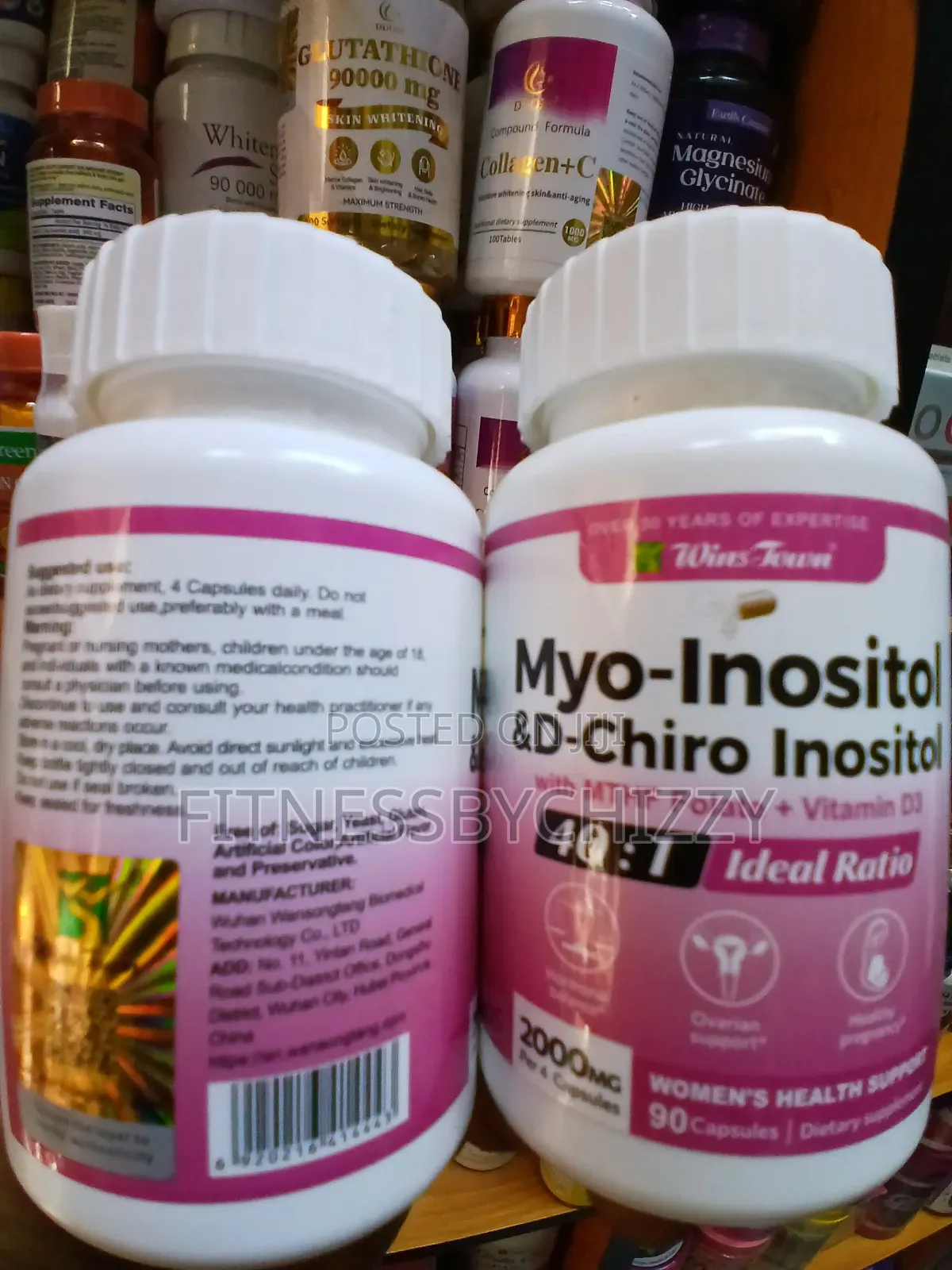 Wins Town Myo Inositol D Chiro Inositol 2000mg X 90 Capsules