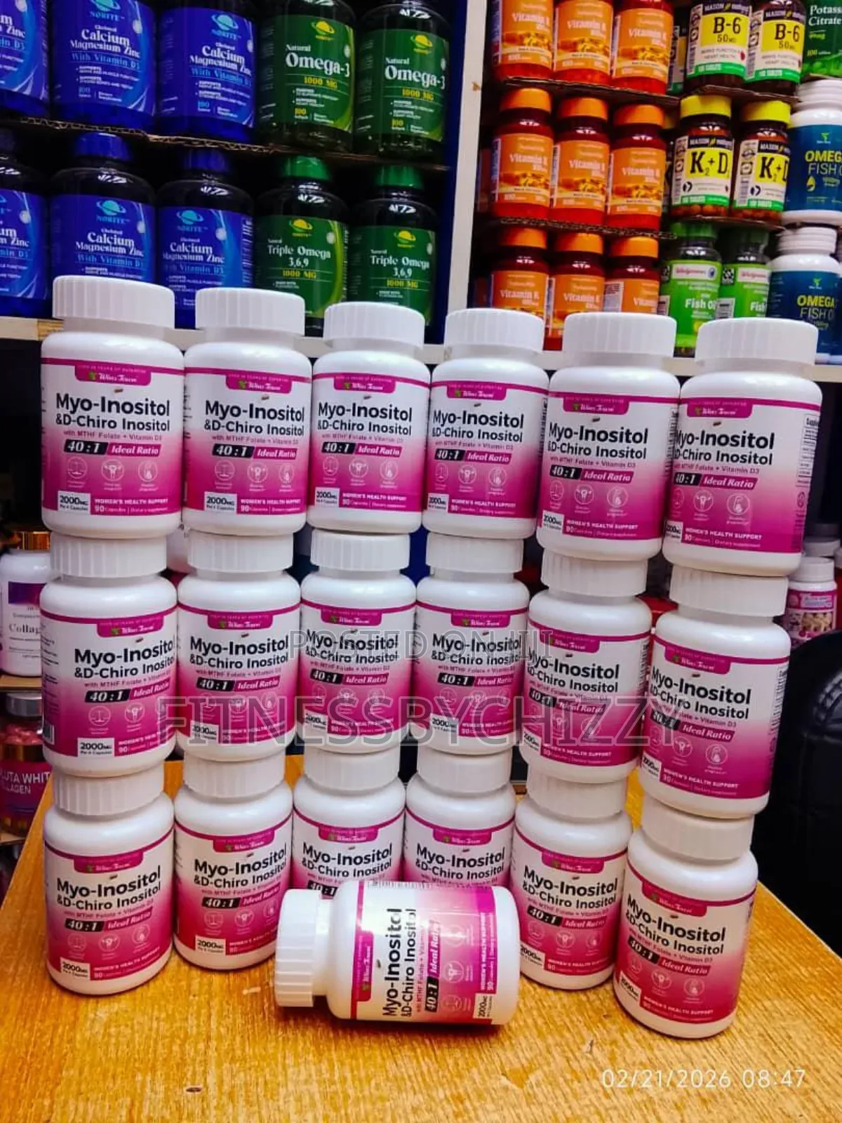 Wins Town Myo Inositol D Chiro Inositol 2000mg X 90 Capsules