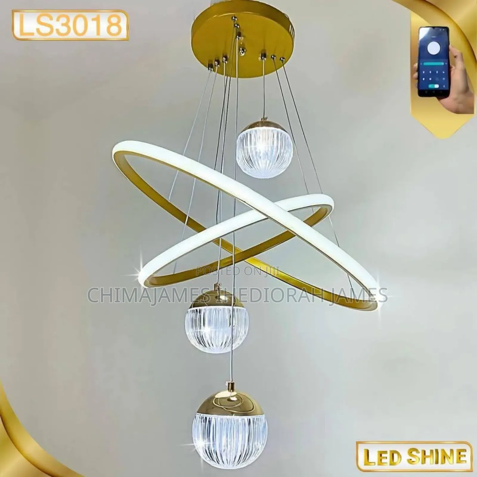 Modern Led Chandelier Lighting for Dining Room Three Color Options