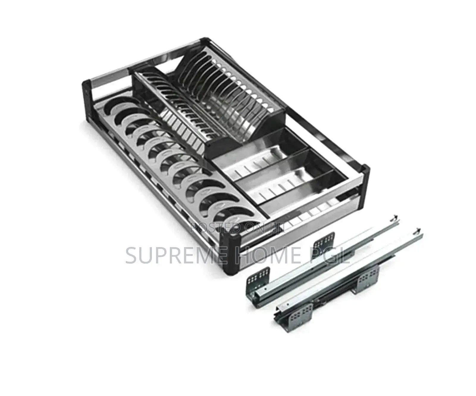 Kitchen Cabinet Plate Rack Basket Organizer