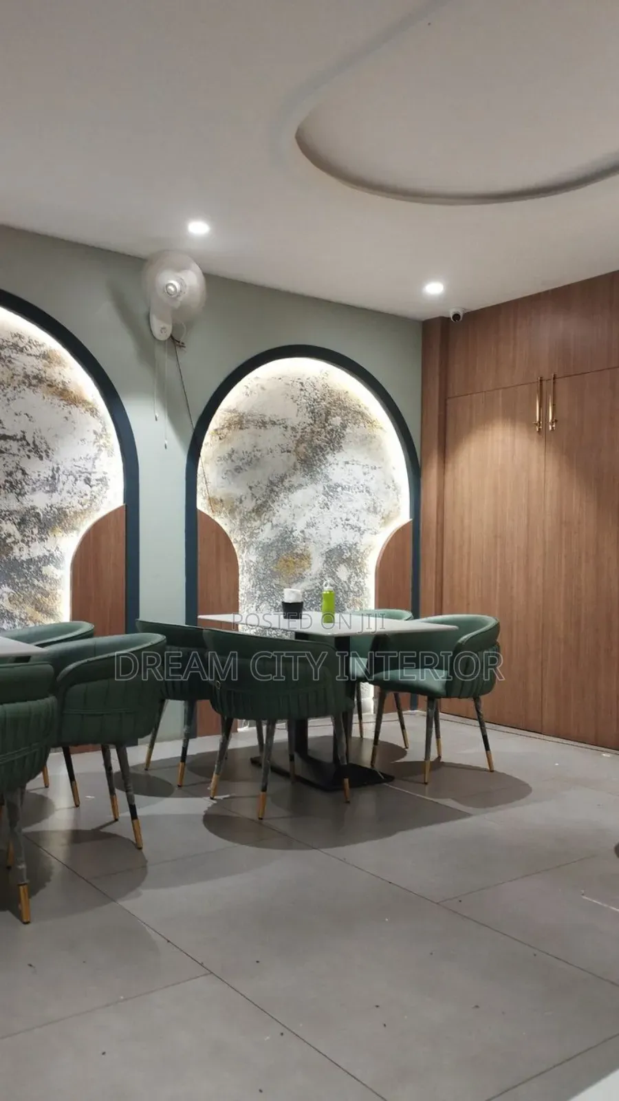 Lounge Design With Stretch Ceiling and Lightening