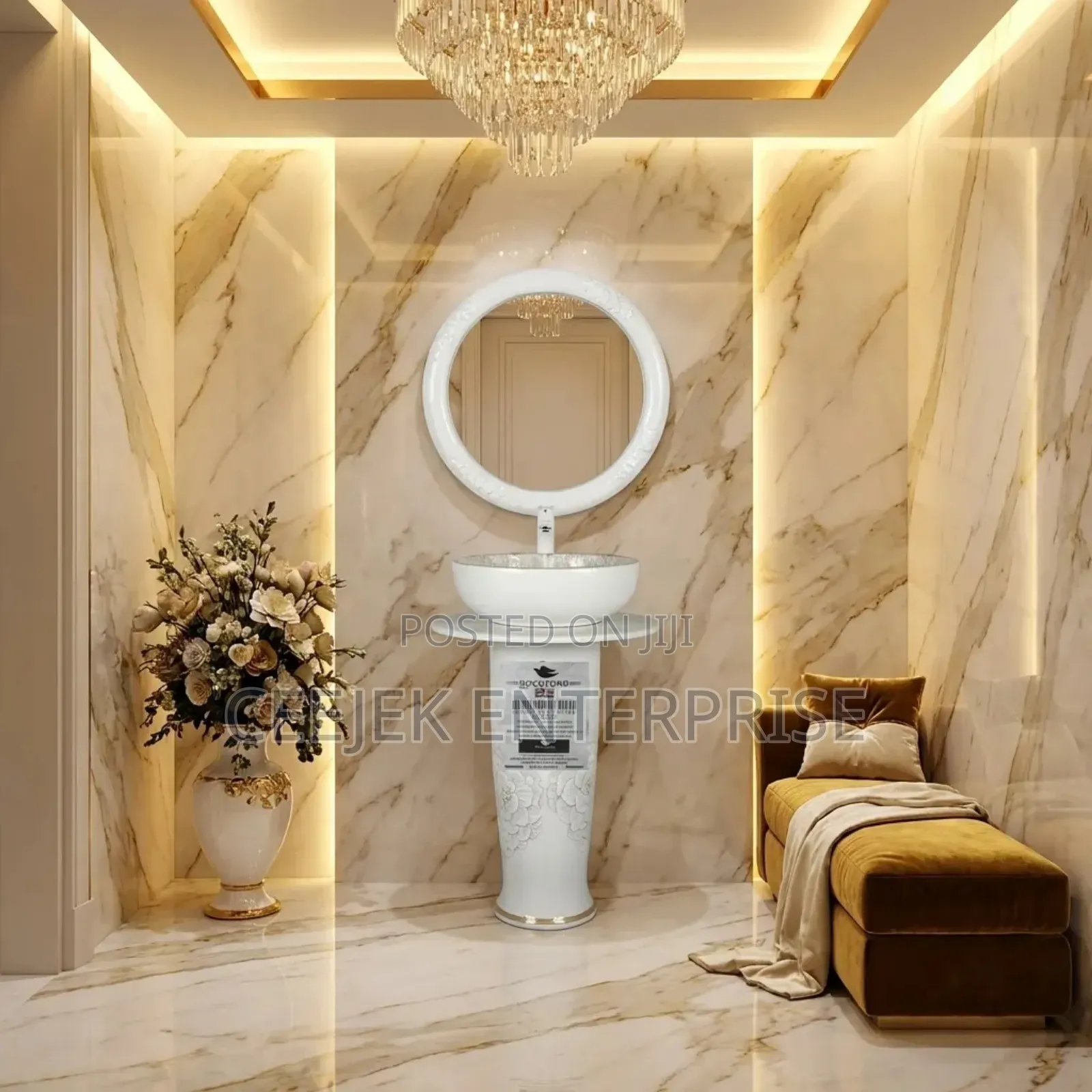 Luxuxry Standing Basin With Mirrow