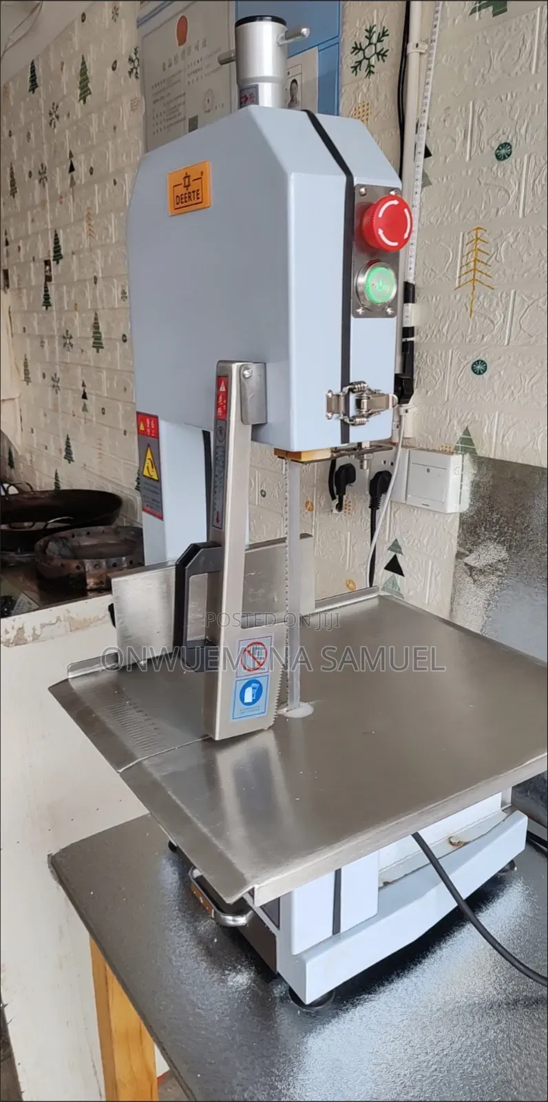 Commercial Electric Bone Saw, Tabletop Meat Cutting Machine for Meats