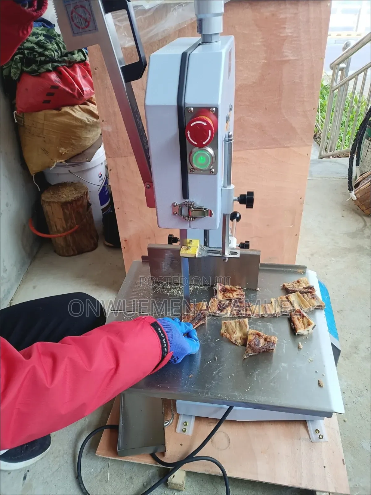 Commercial Electric Bone Saw, Tabletop Meat Cutting Machine for Meats