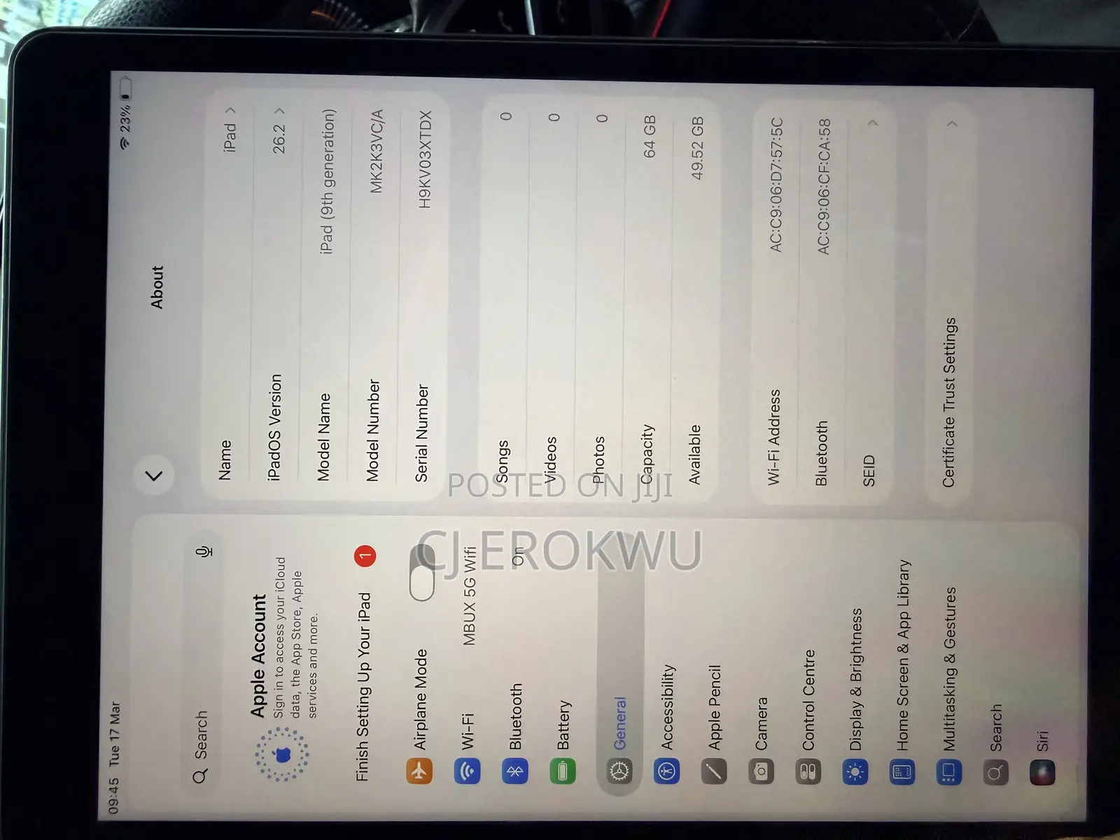 Apple iPad 10.2 (2021) 64 GB Gray