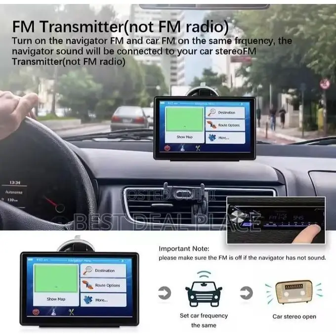7inch Car GPS Navigator With Nigeria Map for Cars- Internet Not Needed