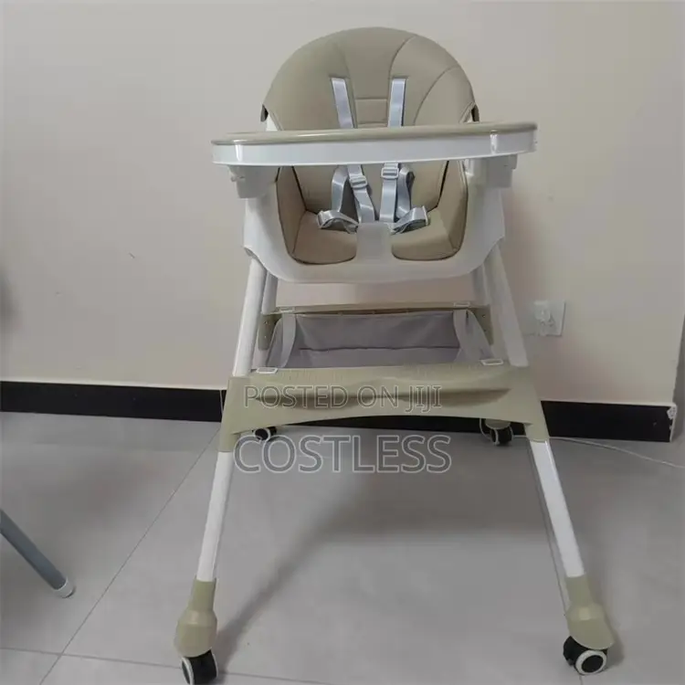 Foldable Highchair Dining Feeding Chair With Toy Rack