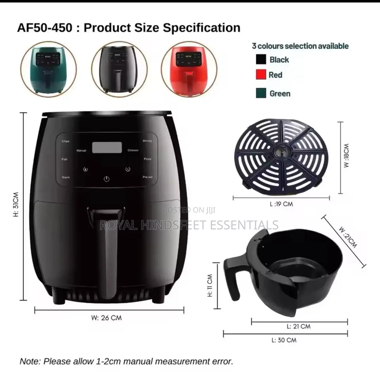 6l Large Capacity Multi-Function Oven Air Fryer