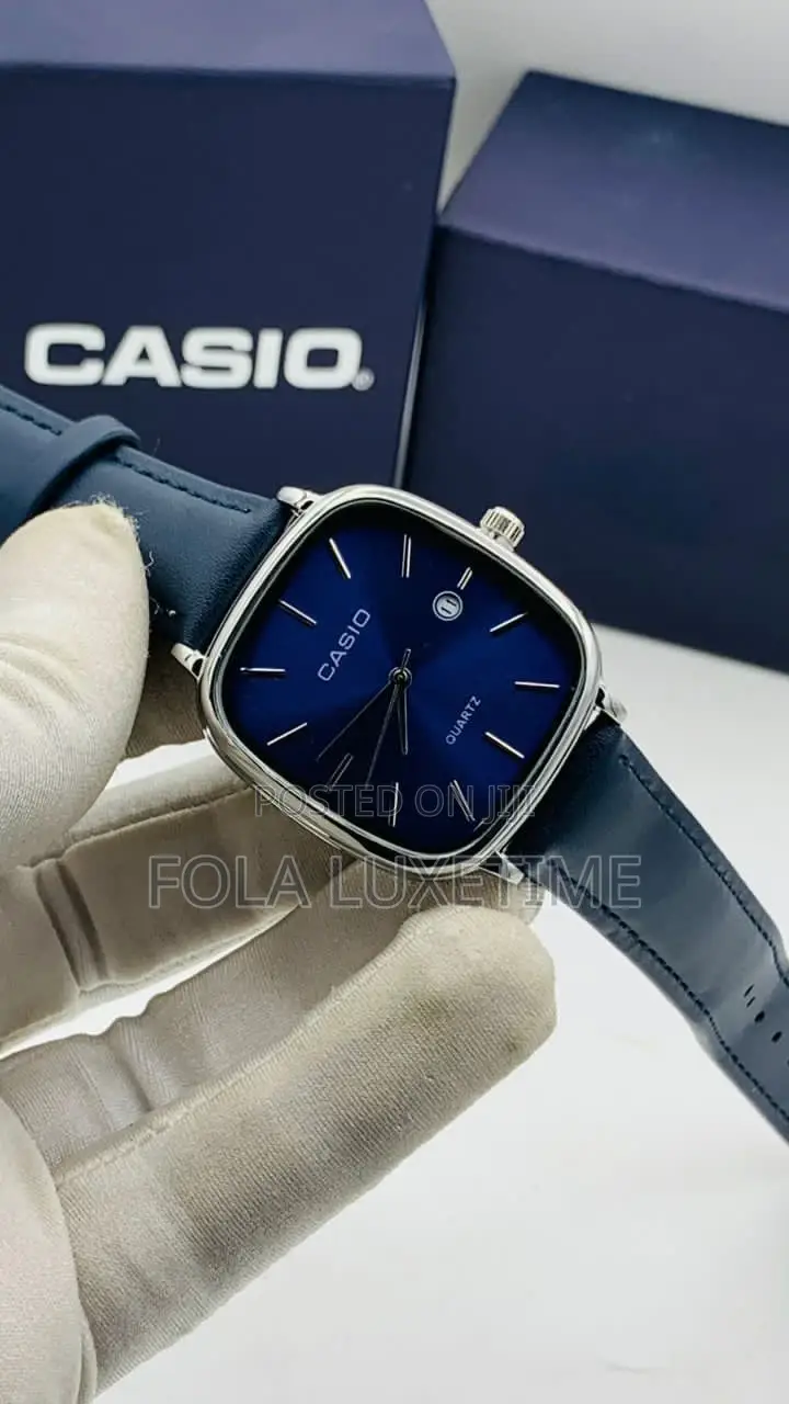Casio Leather Wrist Watch Water Proof With Date