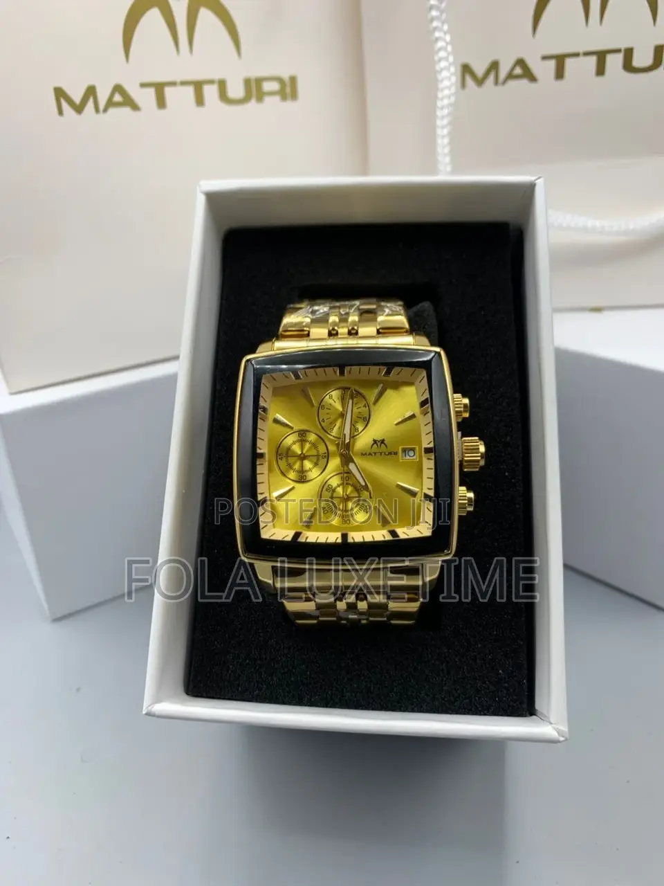 Matturi Chronograph Chain Watch With Full Package
