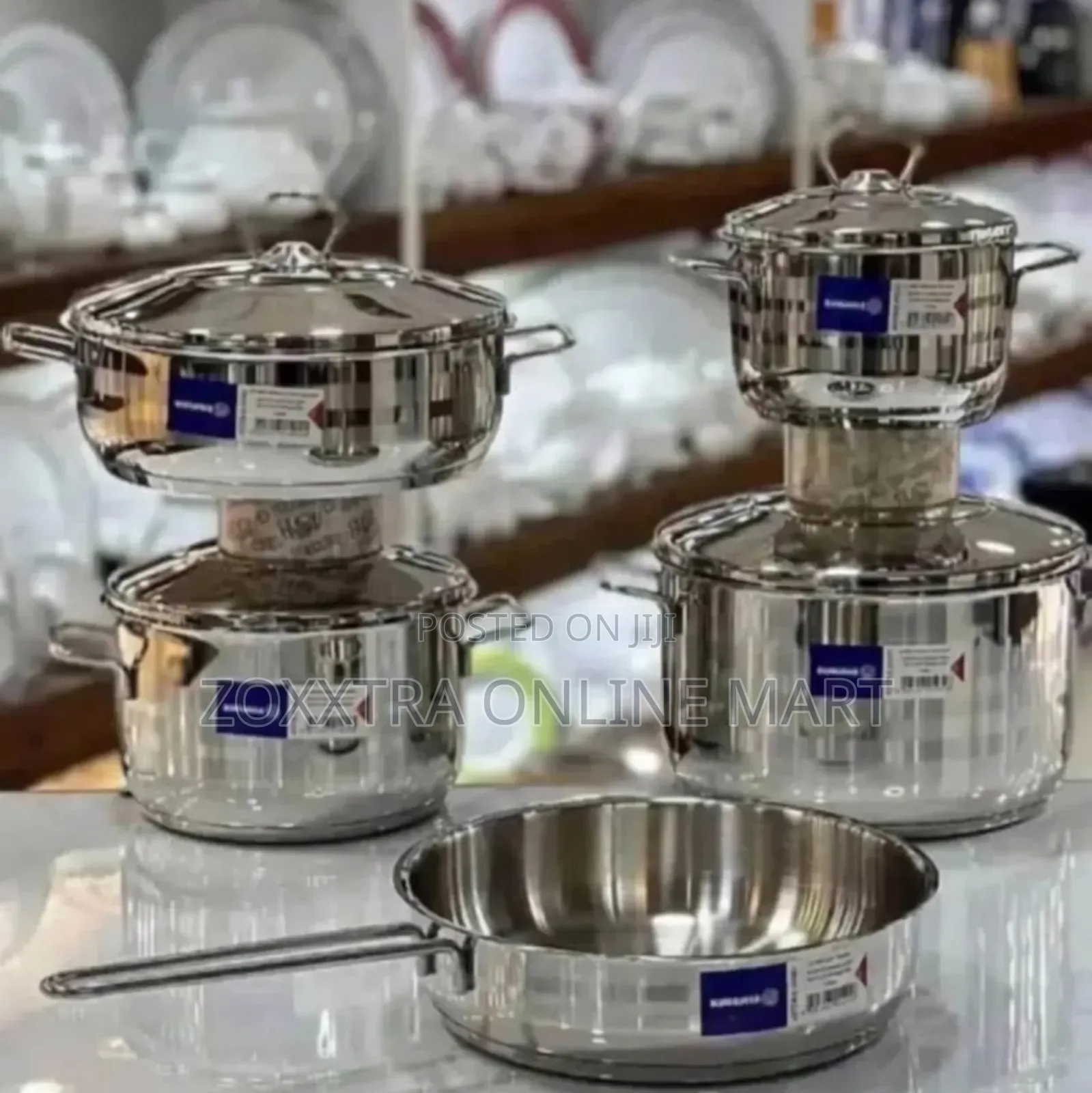 Korkmaz Stainless Steel Pot With Frying Pan