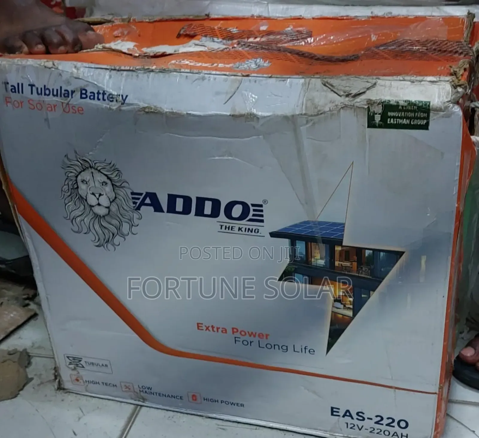 Ado Battery 220ahms Tubular With 18 Months Warranty