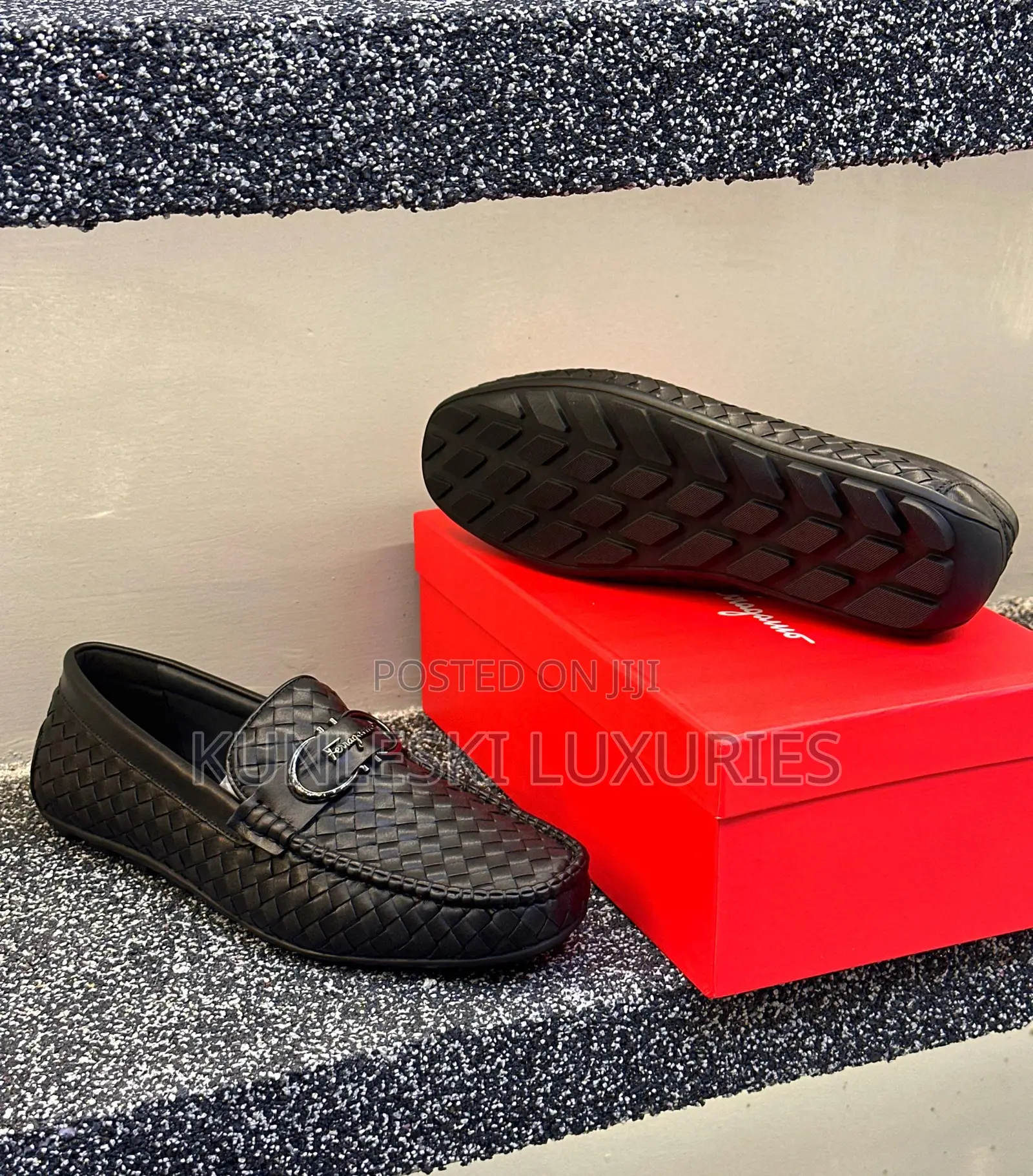 Original Salvatore Ferragamo Men’S Interwoven Loafers Shoe