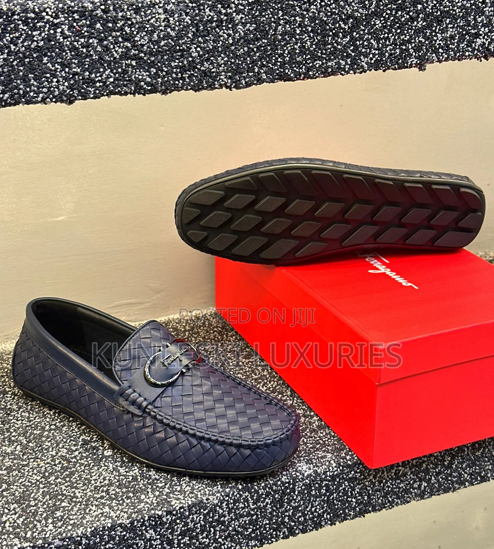 Original Salvatore Ferragamo Men’S Interwoven Loafers Shoe