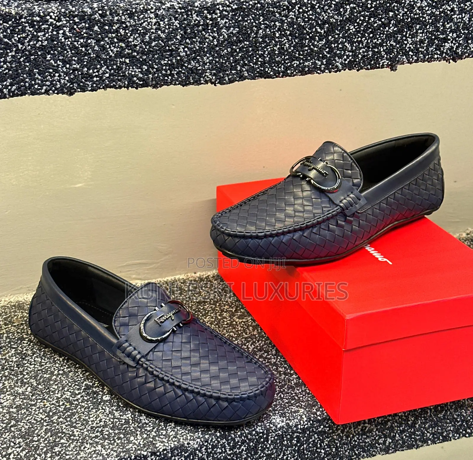 Original Salvatore Ferragamo Men’S Interwoven Loafers Shoe