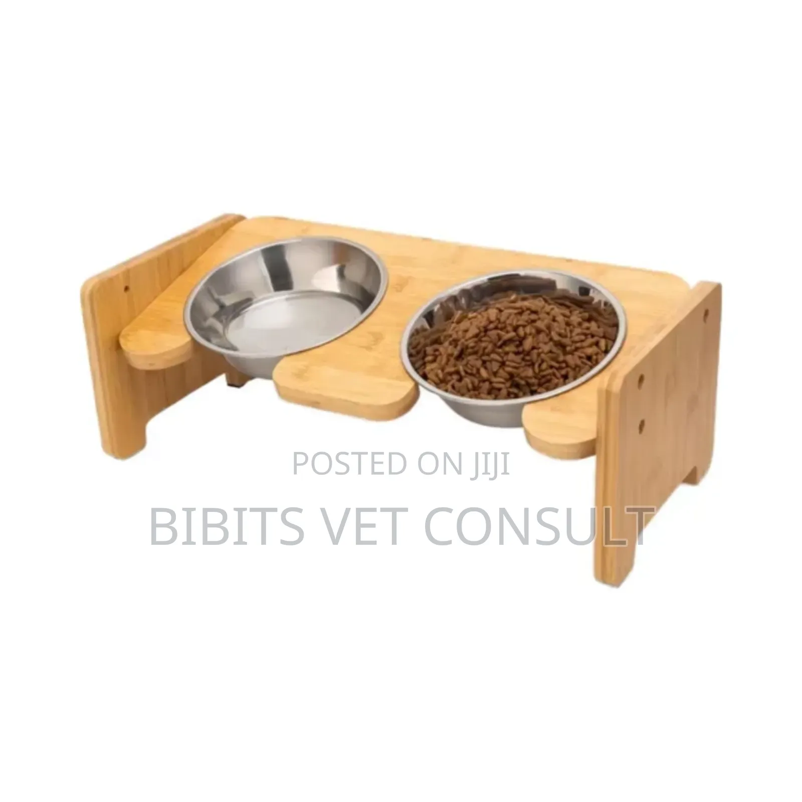 Elevated Cat Dog Double Bowl With 15° Tilt Adjustable